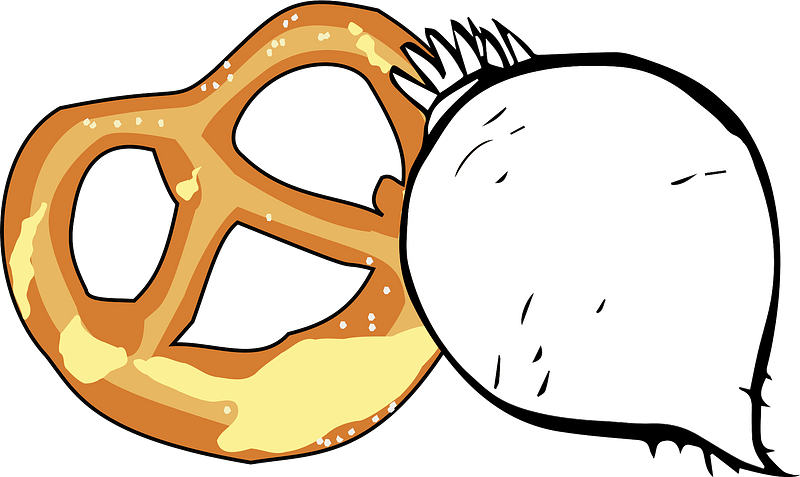 Pretzel and radish
