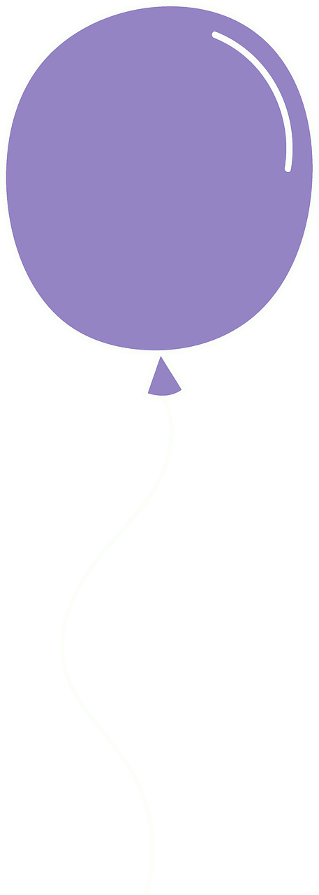 紫色の風船