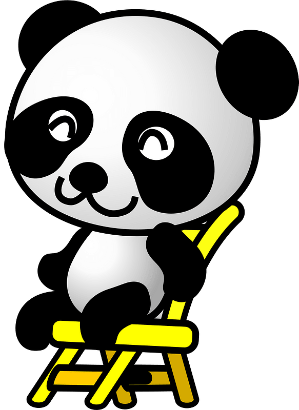 Panda on a chair