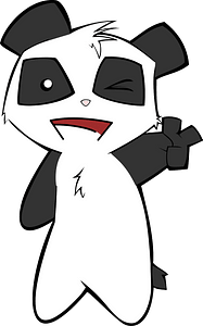 Panda showing peace