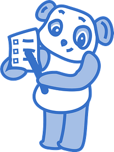 Panda with checklist