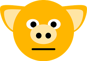Yellow pig face