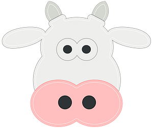 Cartoon cow face