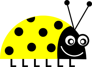 Smiling ladybug
