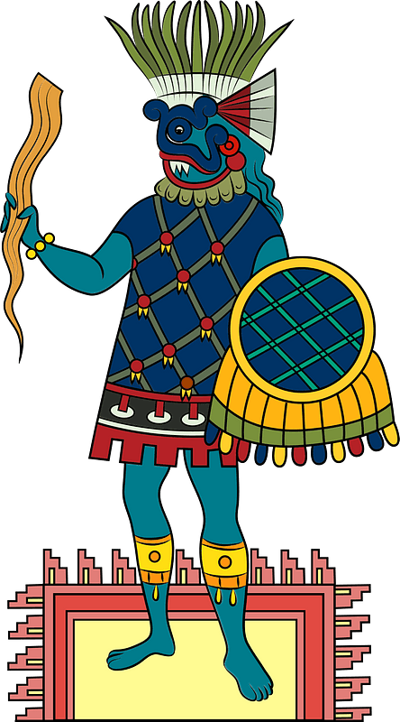 Tlaloc Aztec god of rain fertility and water