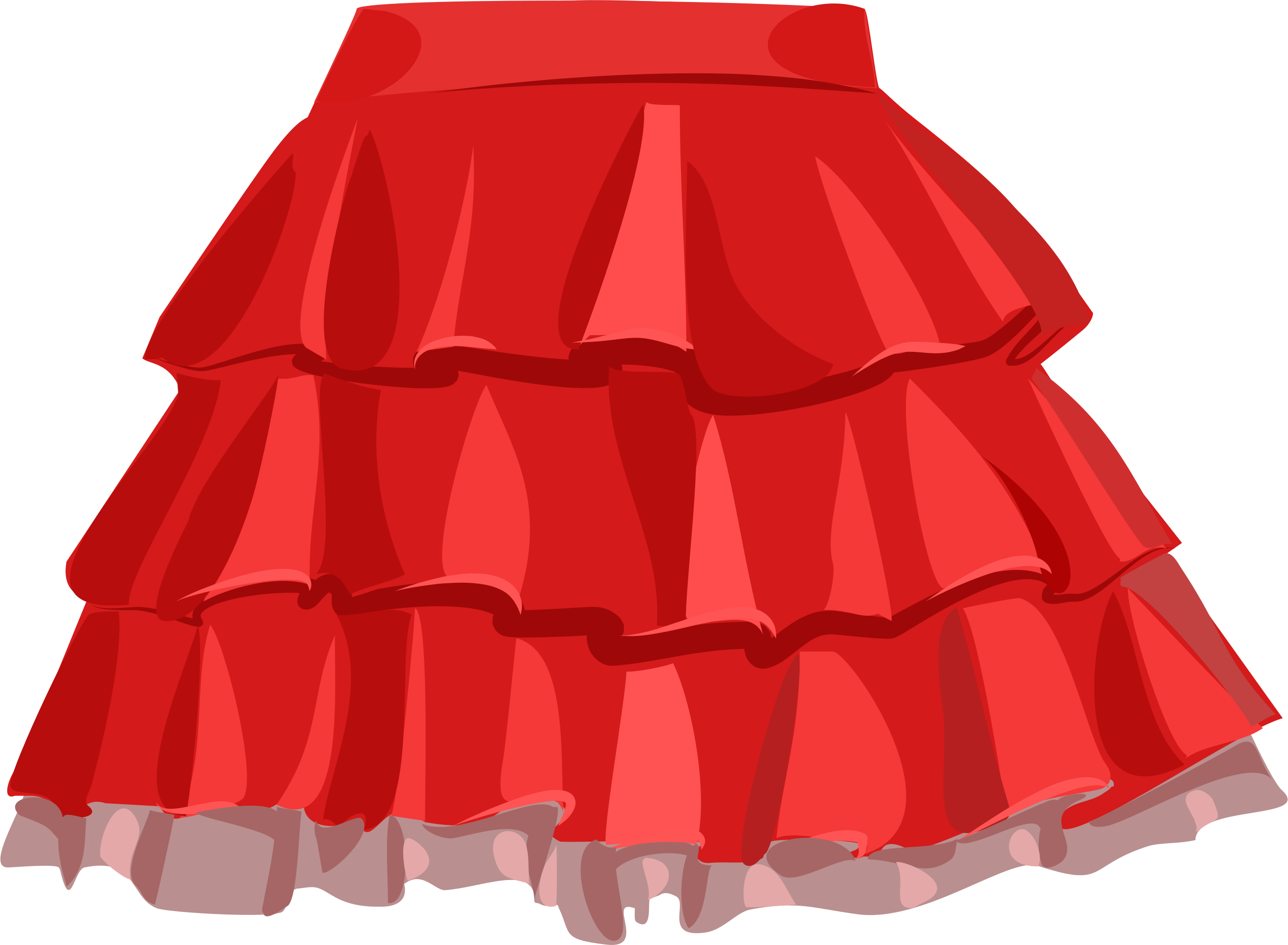 Red skirt clipart top