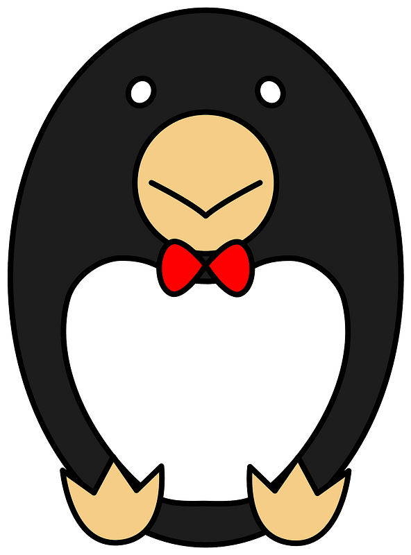 Penguin with bow tie