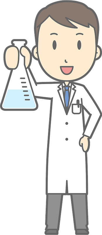 (Joel) Medical doctor is holding laboratory flask