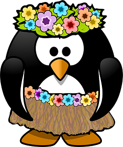 Hula dancer penguin