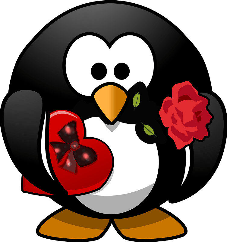 Valentine penguin