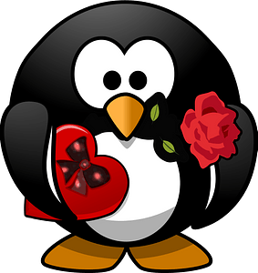 Valentine penguin