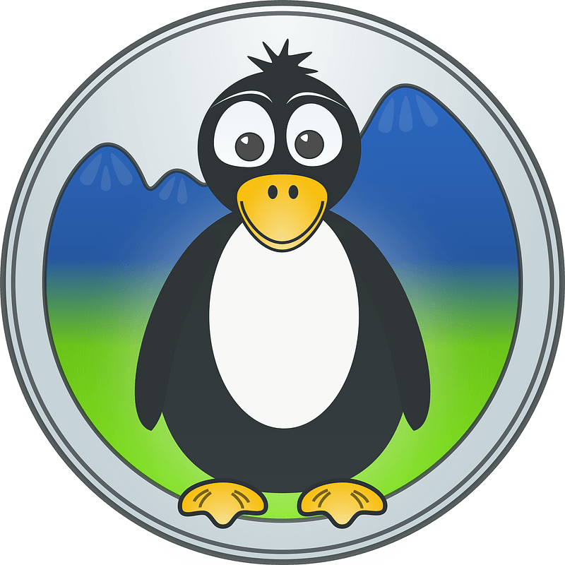 Penguin in the mountains