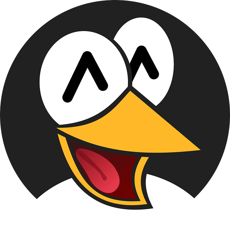 Happy penguin face