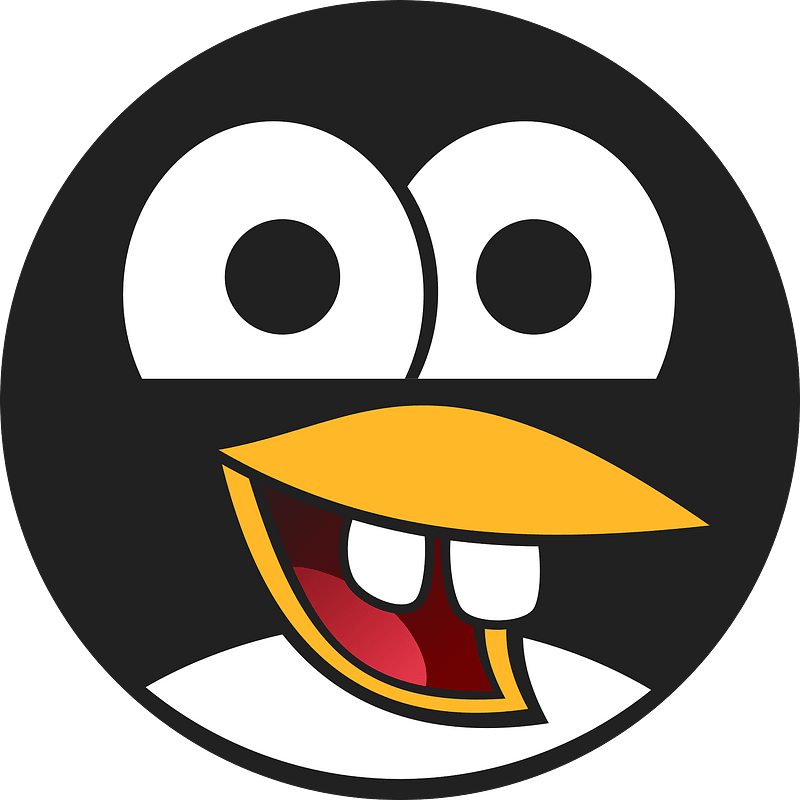 Funny penguin face