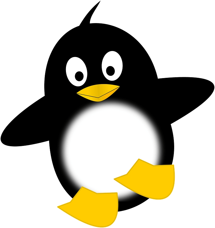 Little funny penguin