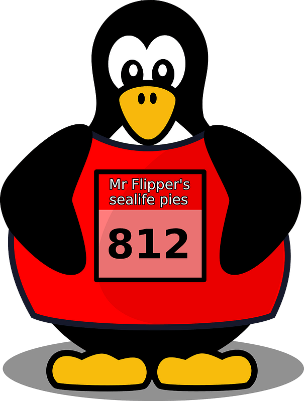 Marathon runner penguin