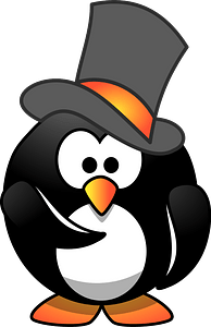 Penguin in top hat