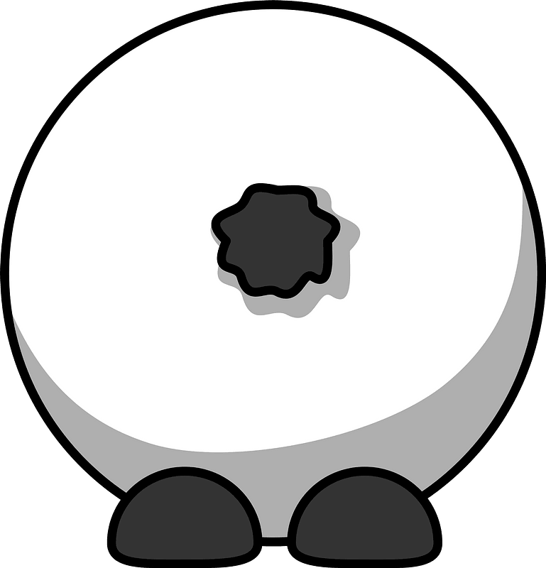 Cartoon sheep back