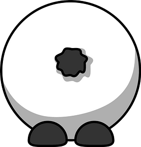 Cartoon sheep back