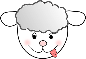 Funny sheep face