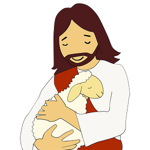 Jesus holding lamb