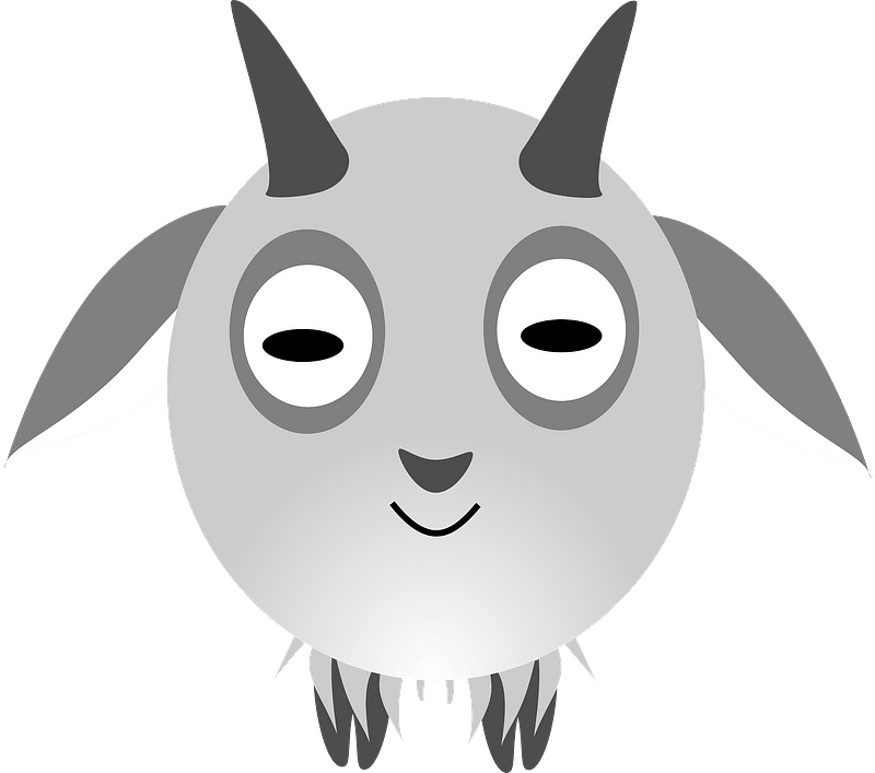 Gray goat face