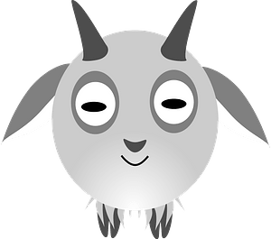 Gray goat face