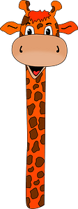 Orange giraffe head and neck