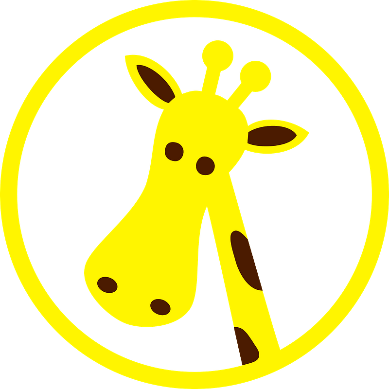 Cartoon giraffe head