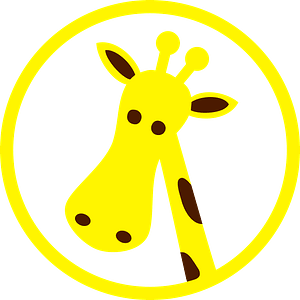 Cartoon giraffe head