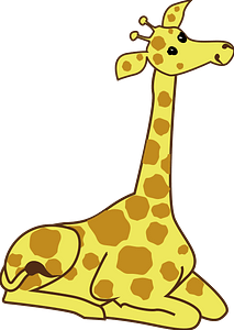 Kneeling giraffe