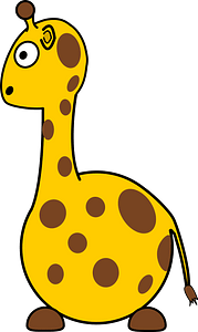 Cartoon giraffe side