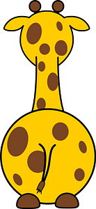 Cartoon giraffe back