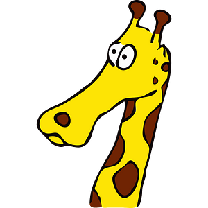 Confused giraffe face