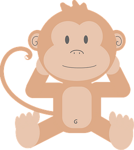 Cute monkey chilling