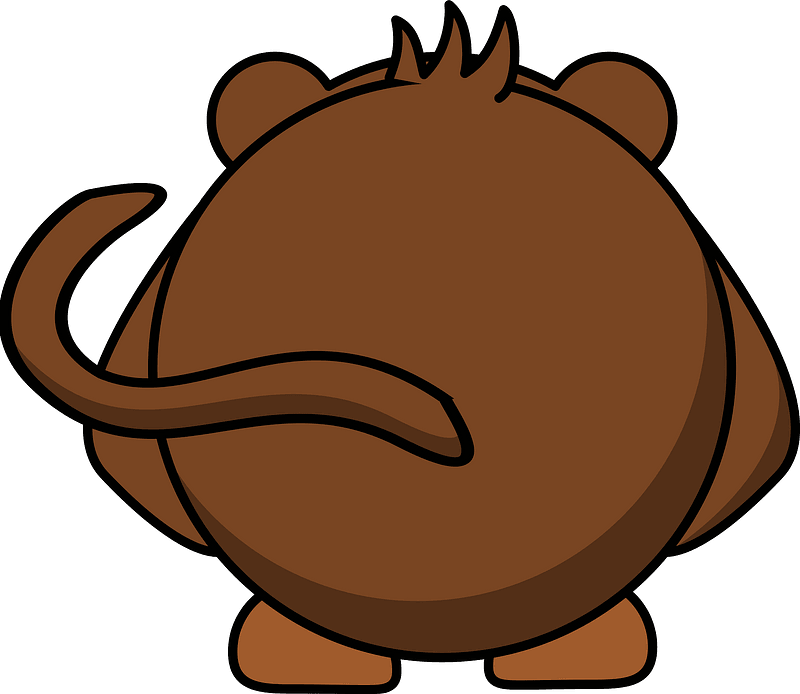 Cartoon monkey back