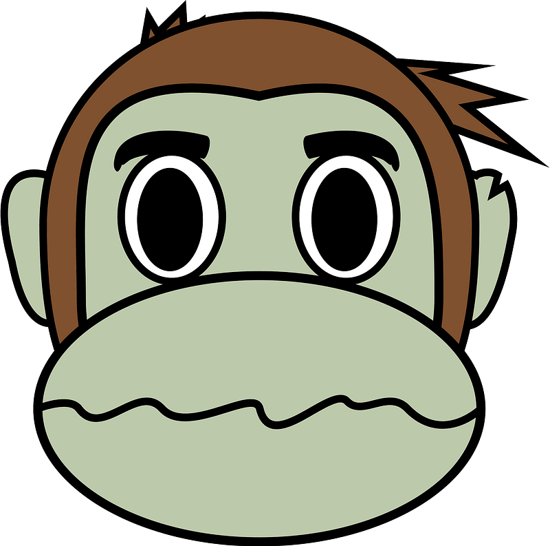 Sick monkey face