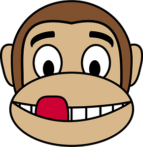 Cocky monkey face