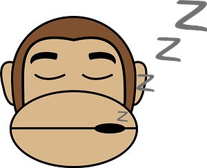 Sleeping monkey face