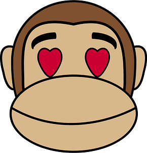 Monkey in love face