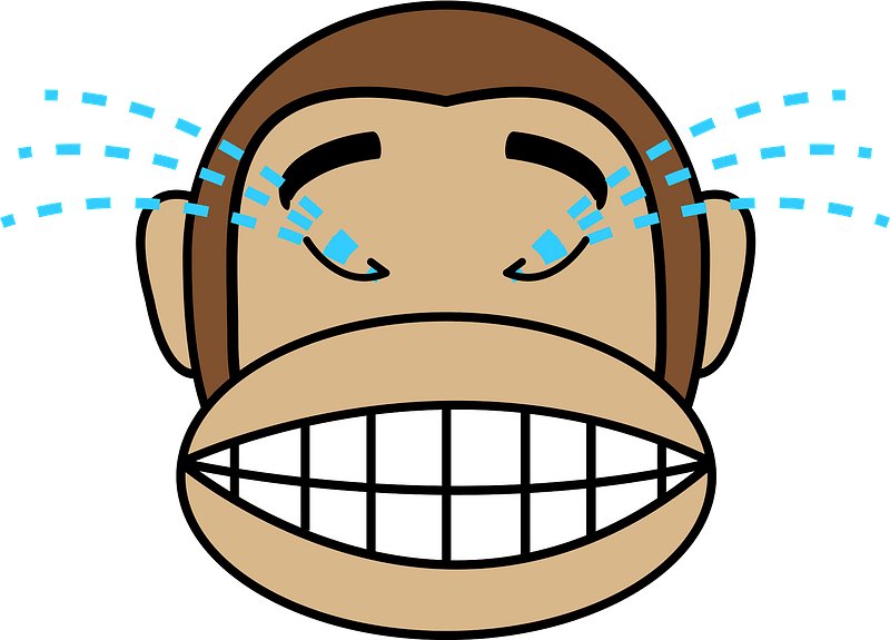 Crying monkey face