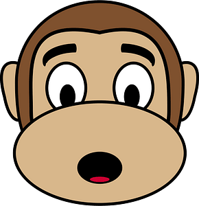Surprised monkey face