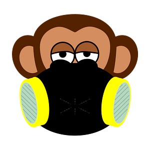 Monkey face with mask