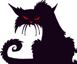 Frightening cat