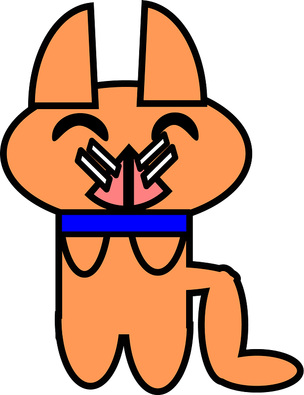 Ginger cat with blue collar