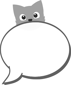 Cat with speech balloon