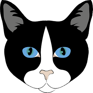 Blue-eyed cat face
