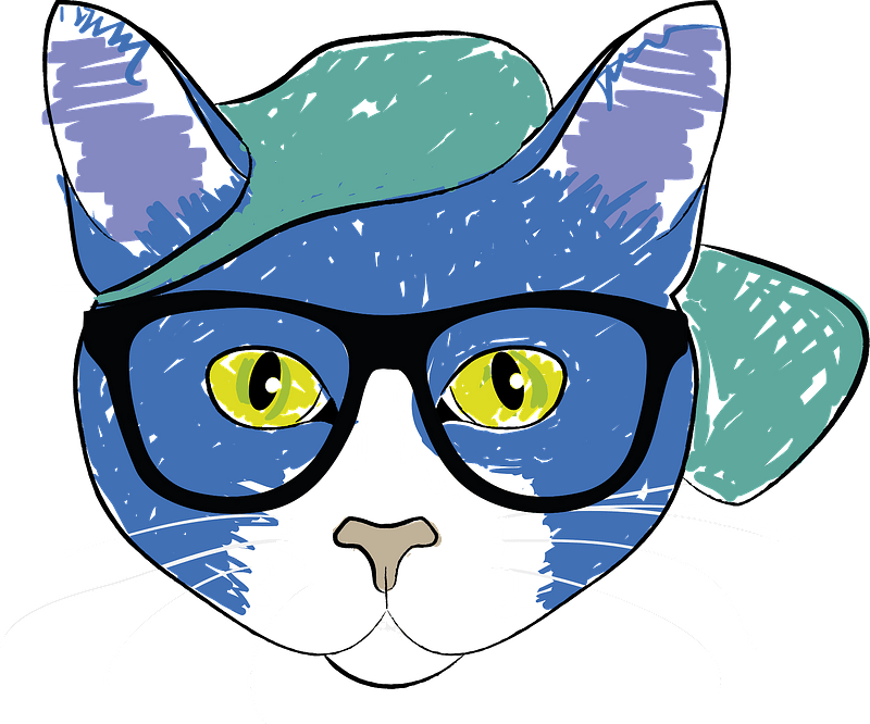 Cat wearing glasses