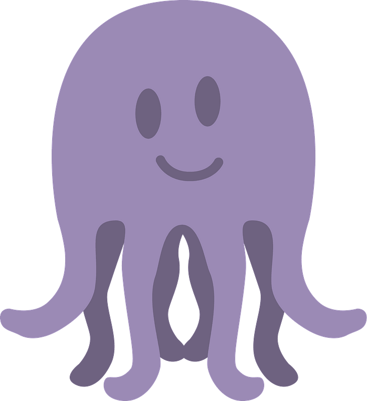 Smiling Purple Octopus