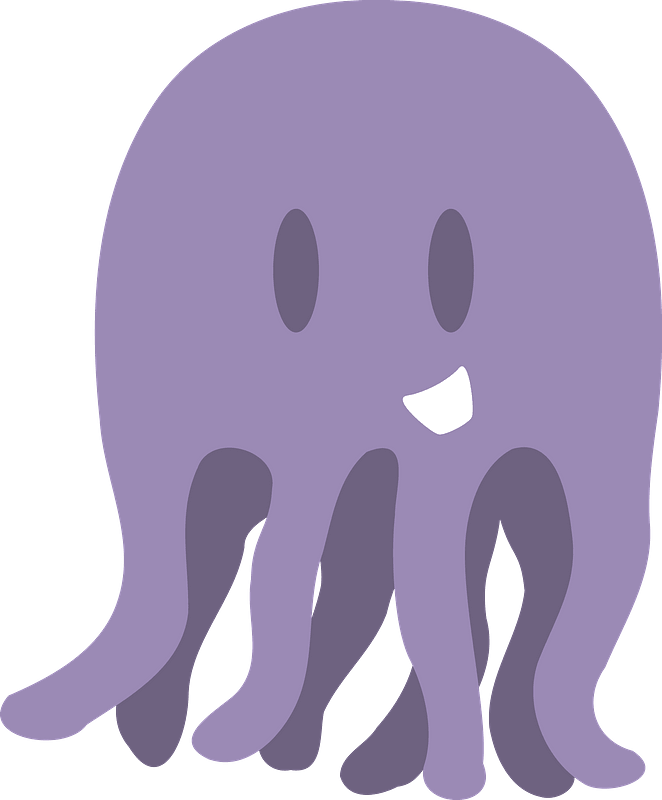 Funny Purple Octopus